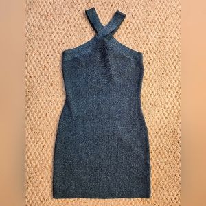 NWT Green Glitter Crisscross Dress